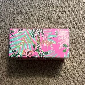 Vibrant Pink and Green Floral Box lilly pulitzer